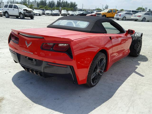 1G1YB3D78F5121109 - 2015 CHEVROLET CORVETTE S RED photo 4