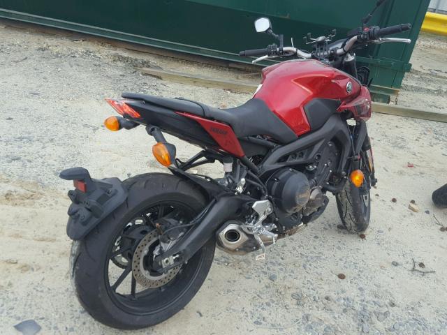 JYARN53E5HA001482 - 2017 YAMAHA FZ09 RED photo 4