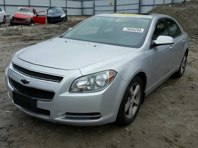 1G1ZC5E17BF335813 - 2011 CHEVROLET MALIBU 1LT SILVER photo 2
