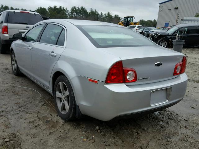 1G1ZC5E17BF335813 - 2011 CHEVROLET MALIBU 1LT SILVER photo 3