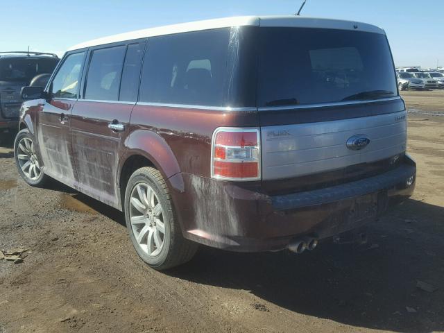 2FMHK6DC0ABA50669 - 2010 FORD FLEX LIMIT MAROON photo 3