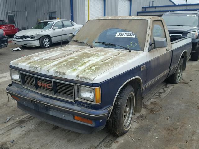 1GTCS14R6H8537703 - 1987 GMC S TRUCK S1 BLUE photo 2