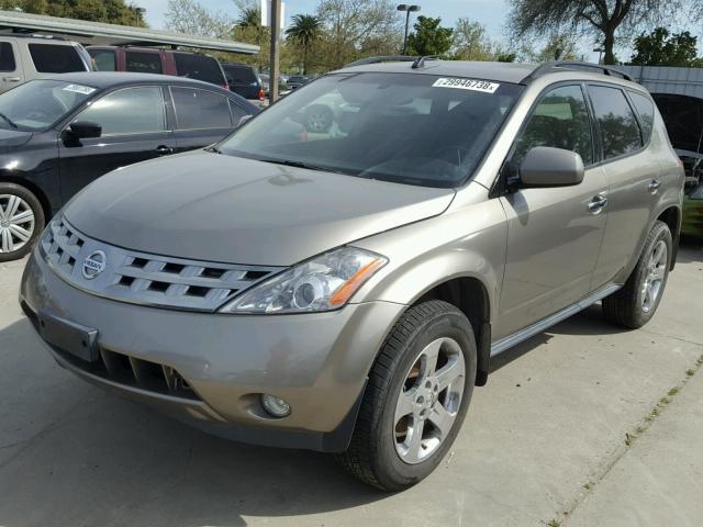 JN8AZ08W04W335494 - 2004 NISSAN MURANO SL BEIGE photo 2