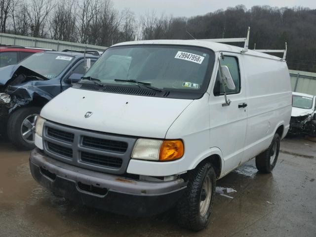 2B7HB11X01K533755 - 2001 DODGE RAM VAN B1 WHITE photo 2