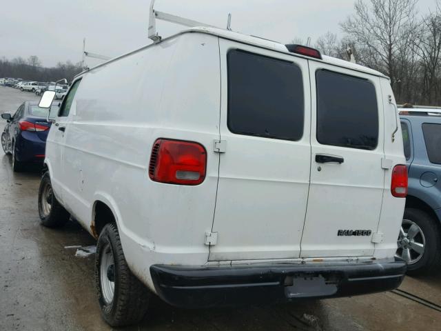 2B7HB11X01K533755 - 2001 DODGE RAM VAN B1 WHITE photo 3