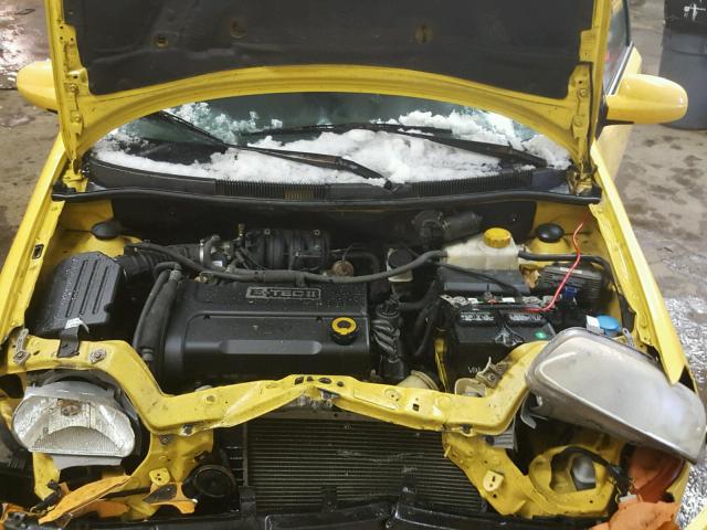 KL1TD66647B776363 - 2007 CHEVROLET AVEO BASE Jaune photo 7