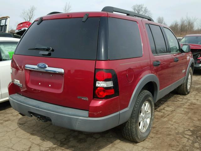 1FMEU63E86UA89494 - 2006 FORD EXPLORER X RED photo 4