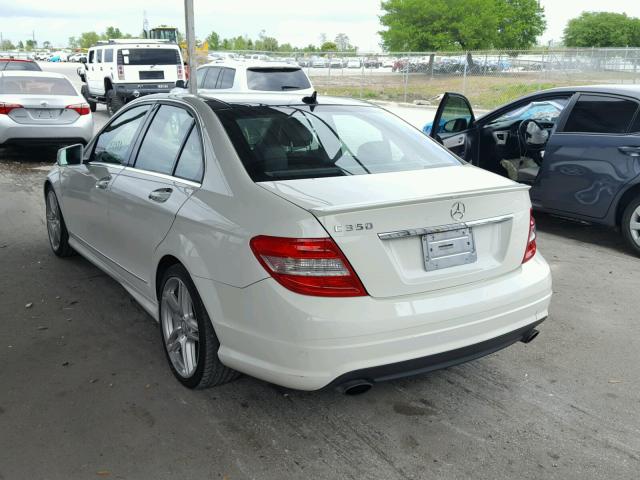 WDDGF5GB8AR111481 - 2010 MERCEDES-BENZ C 350 WHITE photo 3