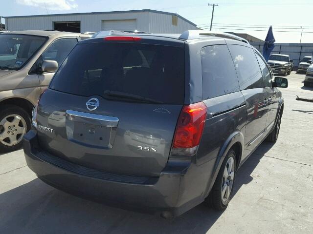 5N1BV28UX9N103290 - 2009 NISSAN QUEST S GRAY photo 4