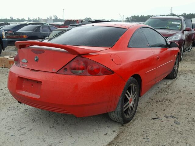 1ZWHT61L125603642 - 2002 MERCURY COUGAR V6 RED photo 4