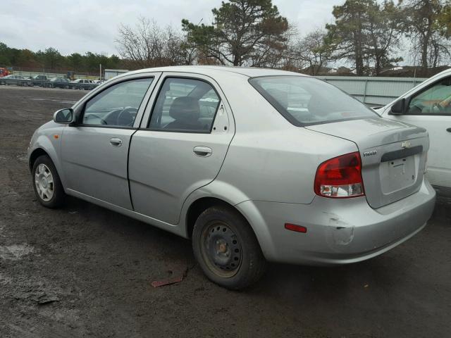 KL1TD52634B222260 - 2004 CHEVROLET AVEO GRAY photo 3