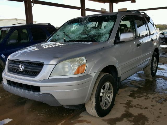 2HKYF18724H598514 - 2004 HONDA PILOT EXL SILVER photo 2