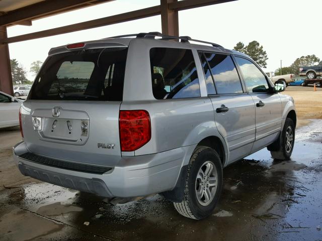 2HKYF18724H598514 - 2004 HONDA PILOT EXL SILVER photo 4