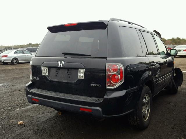 5FNYF185X8B006229 - 2008 HONDA PILOT EXL BLACK photo 4