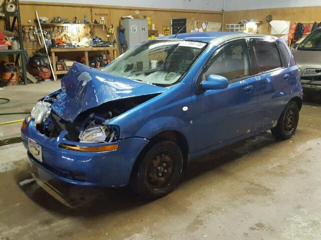 KL1TD66628B030866 - 2008 CHEVROLET AVEO BASE Bleu photo 2