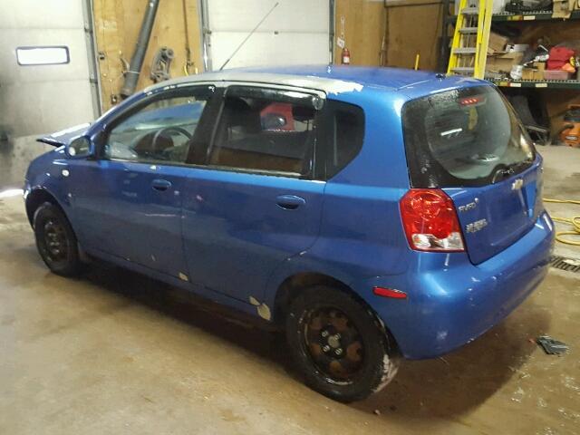 KL1TD66628B030866 - 2008 CHEVROLET AVEO BASE Bleu photo 3