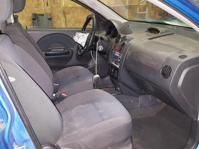 KL1TD66628B030866 - 2008 CHEVROLET AVEO BASE Bleu photo 5