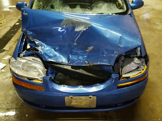 KL1TD66628B030866 - 2008 CHEVROLET AVEO BASE Bleu photo 7