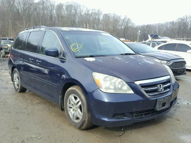 5FNRL38746B086375 - 2006 HONDA ODYSSEY EX BLUE photo 1