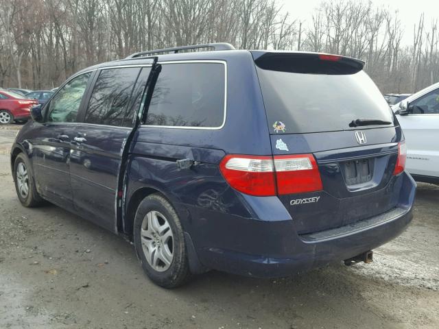 5FNRL38746B086375 - 2006 HONDA ODYSSEY EX BLUE photo 3