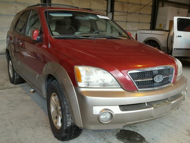 KNDJC733335158947 - 2003 KIA SORENTO EX RED photo 1