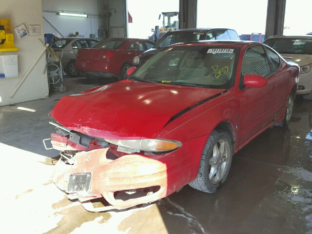 1G3NL12E8YC326957 - 2000 OLDSMOBILE ALERO GL RED photo 2