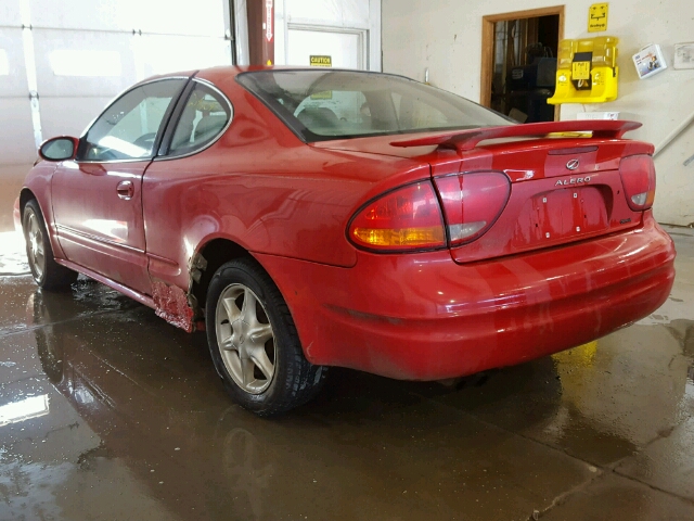 1G3NL12E8YC326957 - 2000 OLDSMOBILE ALERO GL RED photo 3