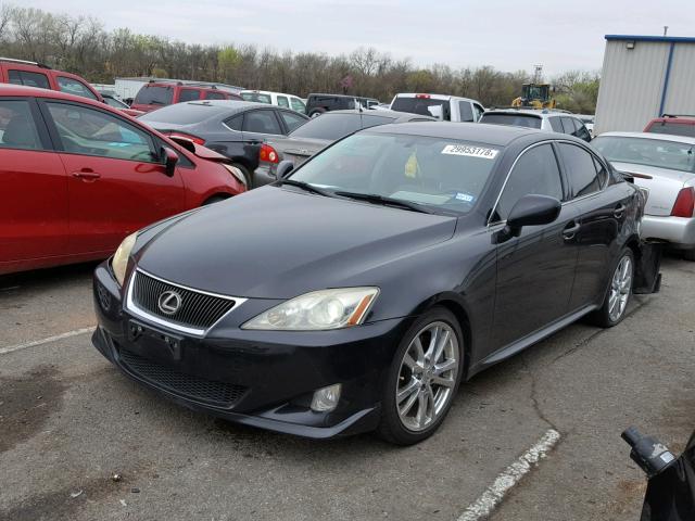 JTHBE262685018840 - 2008 LEXUS IS 350 BLACK photo 2