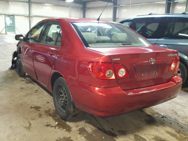 2T1BR30E08C916481 - 2008 TOYOTA COROLLA CE RED photo 3