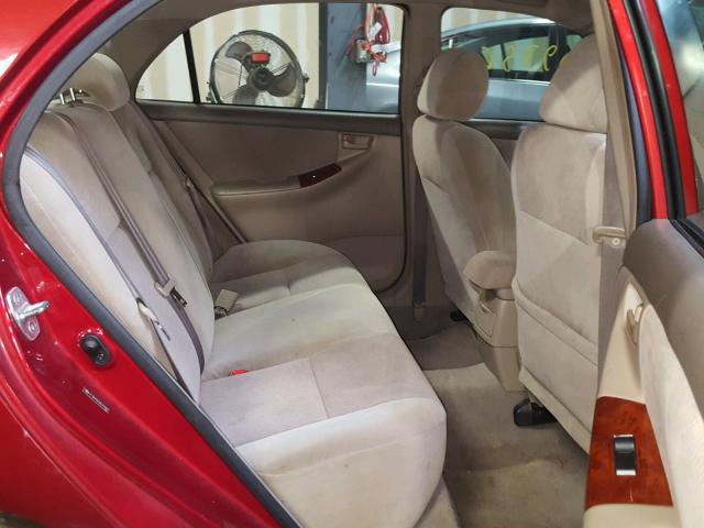 2T1BR30E08C916481 - 2008 TOYOTA COROLLA CE RED photo 6