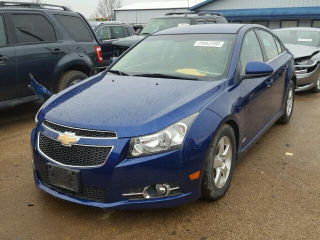 1G1PF5SC3C7281121 - 2012 CHEVROLET CRUZE LT BLUE photo 2