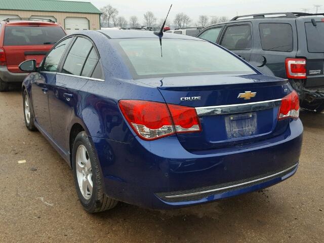 1G1PF5SC3C7281121 - 2012 CHEVROLET CRUZE LT BLUE photo 3