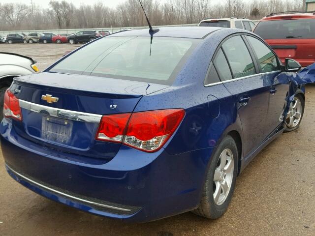 1G1PF5SC3C7281121 - 2012 CHEVROLET CRUZE LT BLUE photo 4