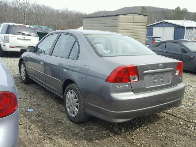 2HGES26704H531654 - 2004 HONDA CIVIC EX GRAY photo 3