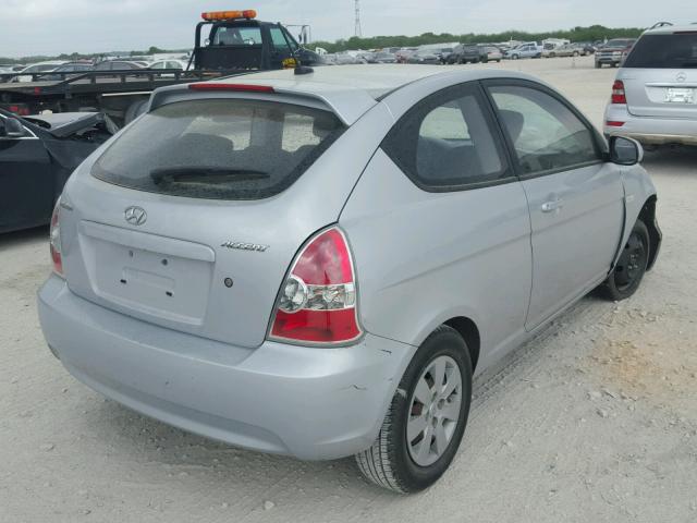 KMHCM3ACXBU188125 - 2011 HYUNDAI ACCENT GL SILVER photo 4