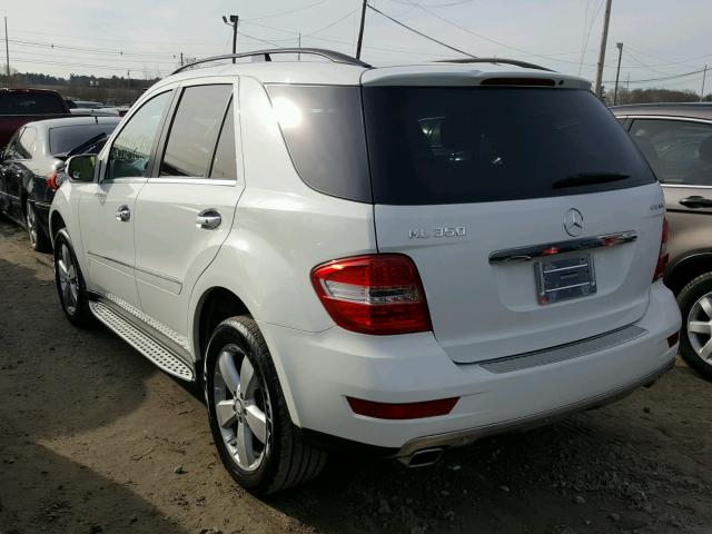 4JGBB8GB6AA572285 - 2010 MERCEDES-BENZ ML 350 4MA WHITE photo 3