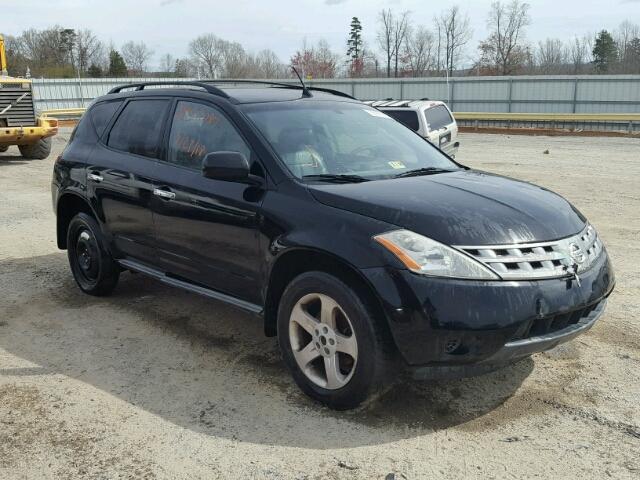 JN8AZ08W35W436059 - 2005 NISSAN MURANO S BLACK photo 1