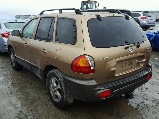 KM8SC13D13U484306 - 2003 HYUNDAI SANTA FE G GOLD photo 3