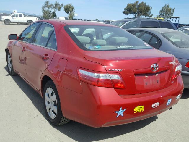 4T1BE46K99U278455 - 2009 TOYOTA CAMRY BASE RED photo 3