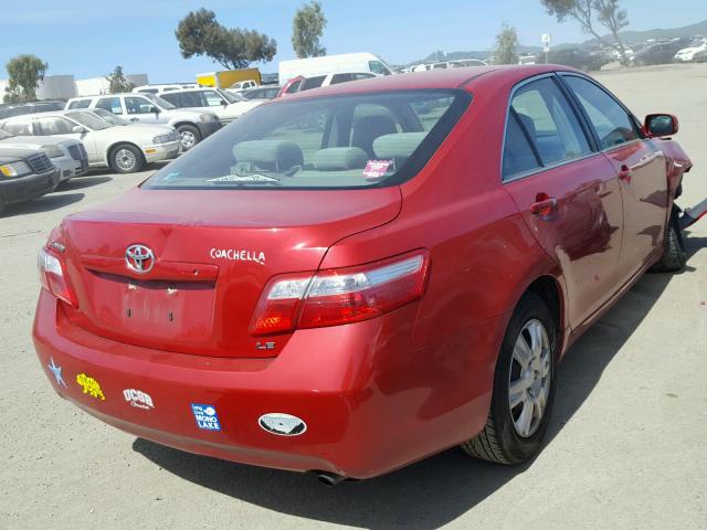 4T1BE46K99U278455 - 2009 TOYOTA CAMRY BASE RED photo 4