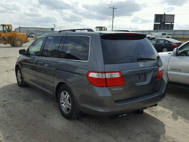 5FNRL38747B414993 - 2007 HONDA ODYSSEY EX GRAY photo 3