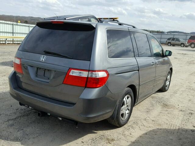 5FNRL38747B414993 - 2007 HONDA ODYSSEY EX GRAY photo 4