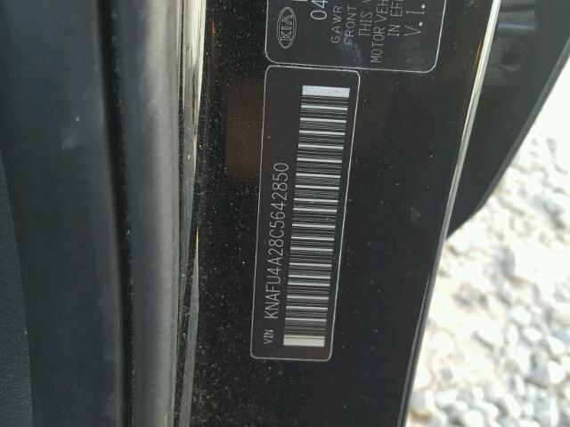 KNAFU4A28C5642850 - 2012 KIA FORTE Czarny zdjęcie 10