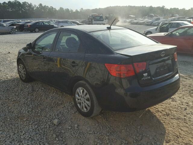 KNAFU4A28C5642850 - 2012 KIA FORTE BLACK photo 3