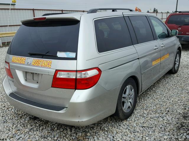 5FNRL38467B418498 - 2007 HONDA ODYSSEY EX SILVER photo 4