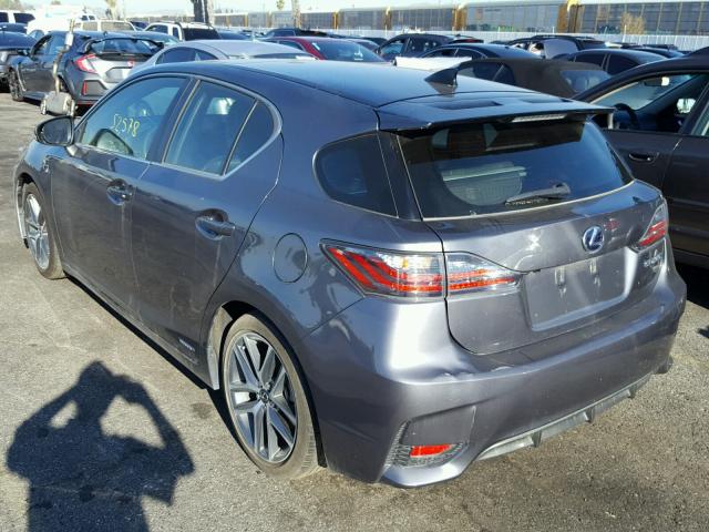 JTHKD5BH6E2188126 - 2014 LEXUS CT 200 GRAY photo 3