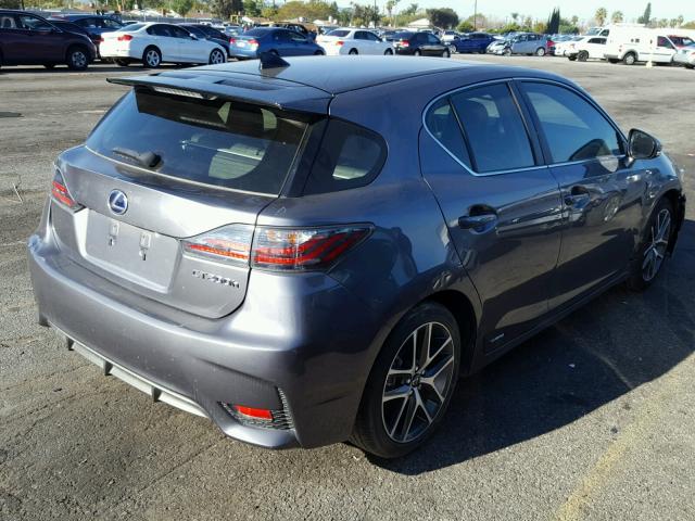 JTHKD5BH6E2188126 - 2014 LEXUS CT 200 GRAY photo 4