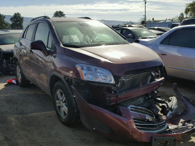 3GNCJLSBXGL146999 - 2016 CHEVROLET TRAX 1LT MAROON photo 1