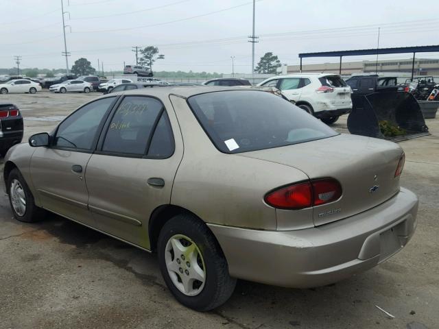 1G1JC524327200169 - 2002 CHEVROLET CAVALIER B BEIGE photo 3