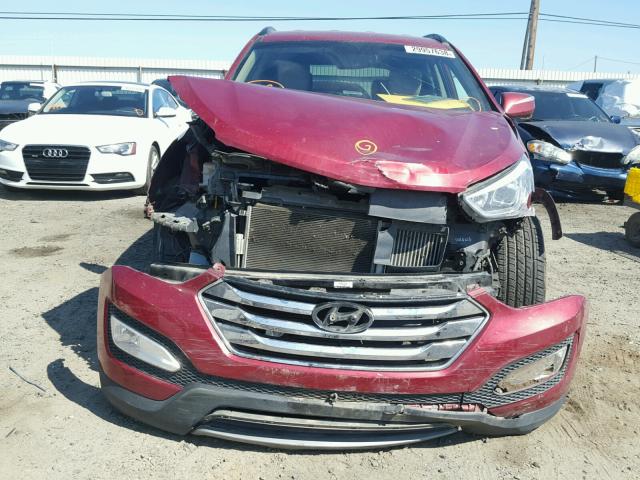 5XYZU3LA0EG223741 - 2014 HYUNDAI SANTA FE S RED photo 9